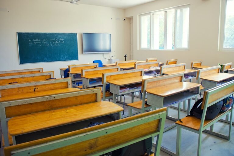 Illustrative classroom photograph; not the reviewed Telangana distribution