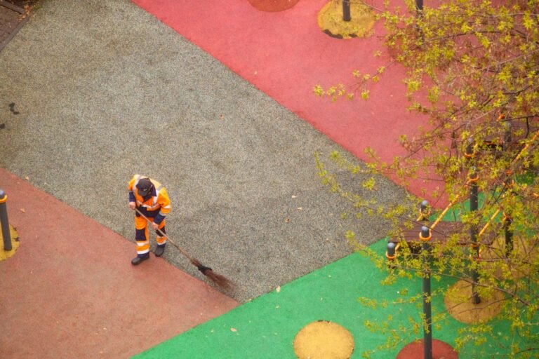 Sanitation worker, illustrative stock photograph