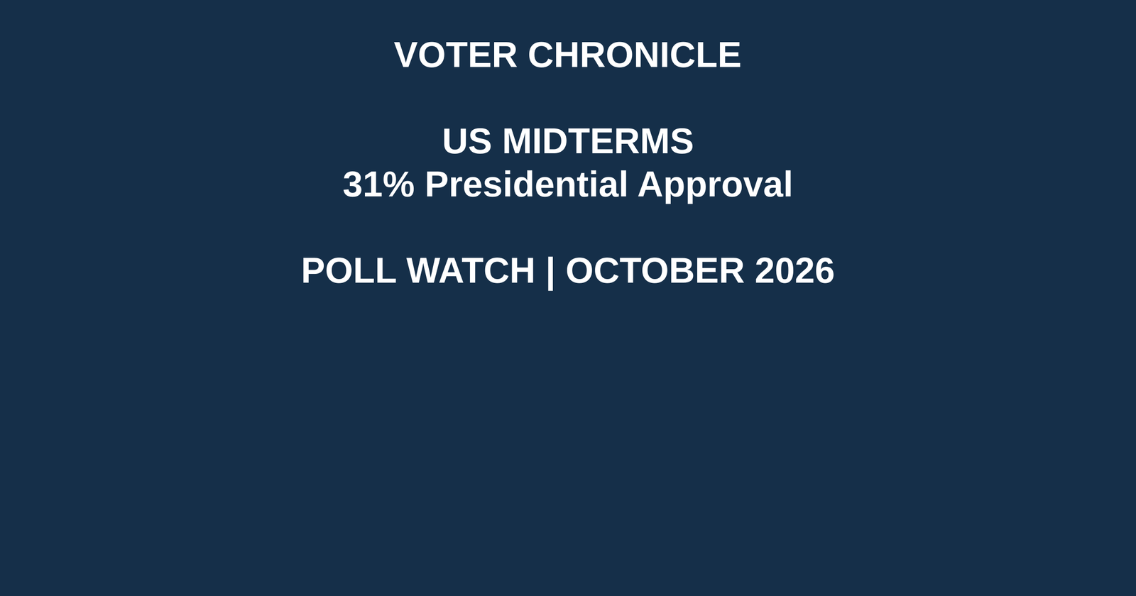 Voter Chronicle original editorial graphic on the Reuters Ipsos US presidential approval poll.